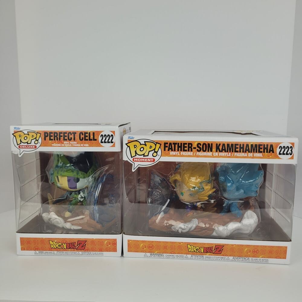 Funko Pop! Dragon Ball Z #2222 and #2223 Perfect Cell v.s. Father-Son Kamehameha